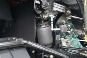 All-steel, four-point airbag suspension cab