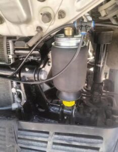 All-steel four-point airbag suspension cab
