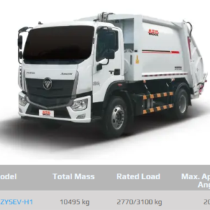 BJ5102ZYSEV-H1 Compressed Garbage Truck