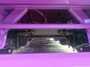 Mechanical leaf spring suspension
