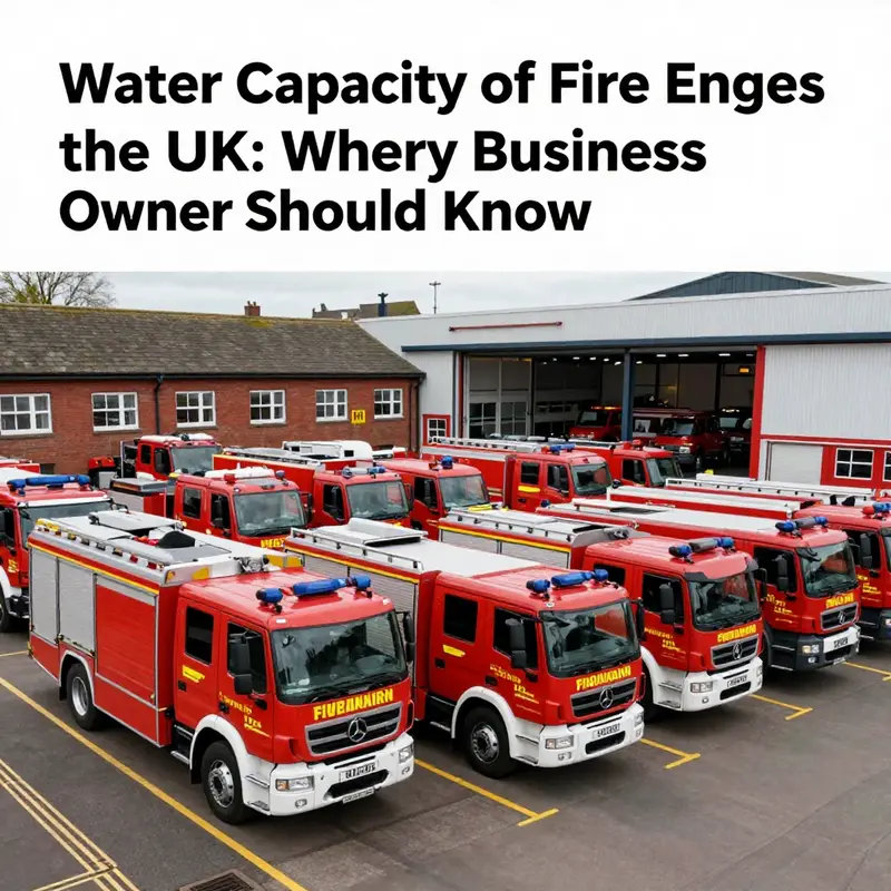 Various fire engines parked at a fire station, illustrating the importance of water capacity in firefighting.