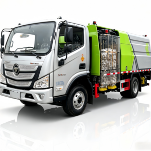 Foton 4x2 Truck Mounted Automatic Barrier Guardrail Cleaning Truck with High Pressure Water Spray for Municipal Sanitation Cleaning