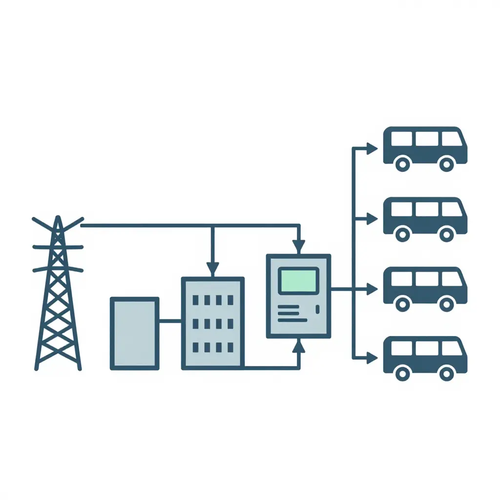 Depot power flow diagram